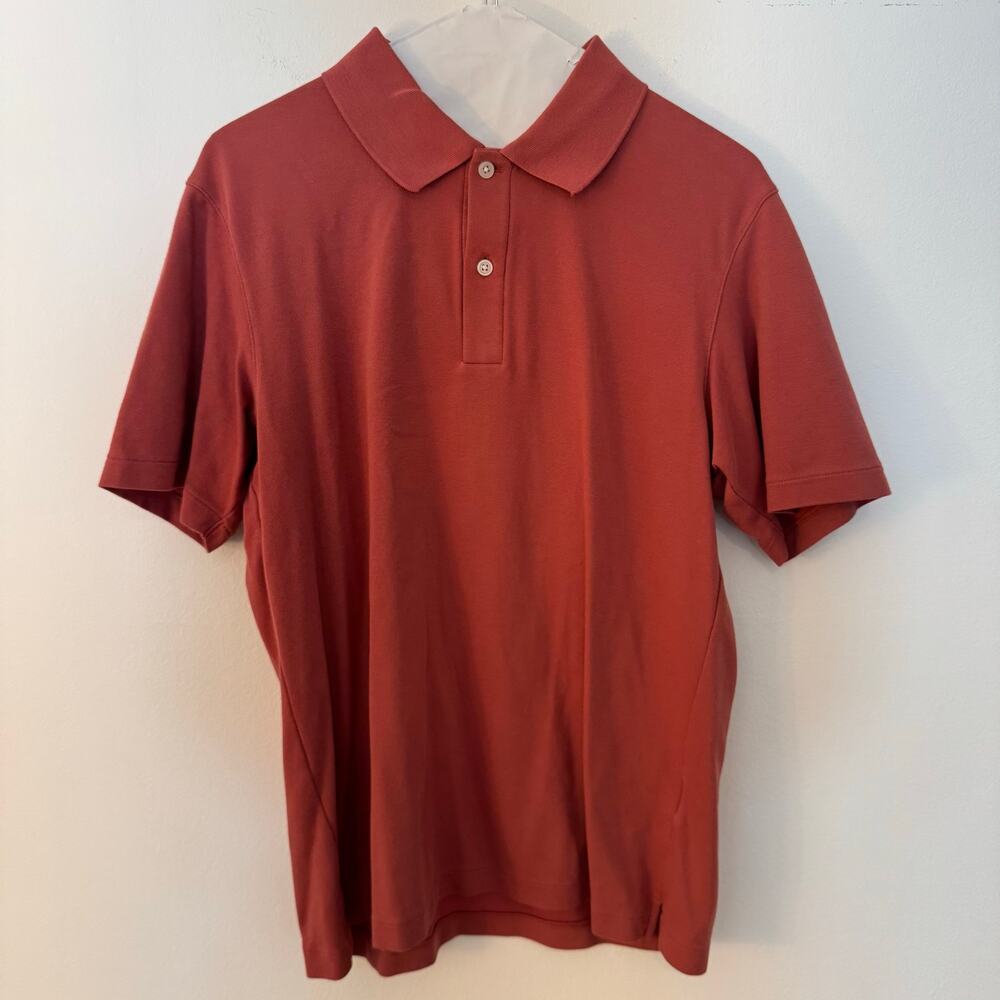 Uniqlo Airism Polo Shirt Red Men’s Medium Short Sleeve Performance Golf Top